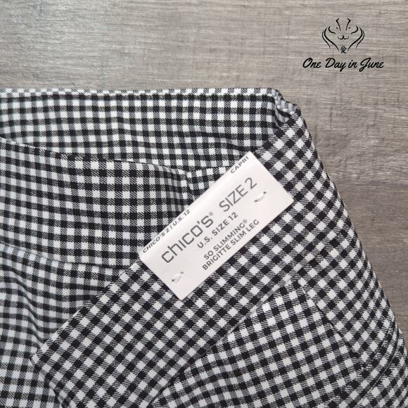 Chico's Brigitte Slim Leg Crop Pants Size Chico's 2 (12) - Picture 2 of 7